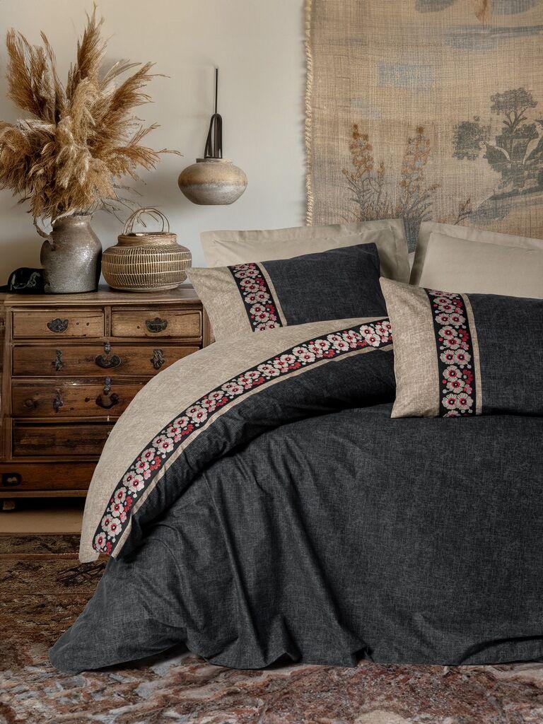 L'essentiel Maison set posteljine Yamka, 180x240 cm, crna