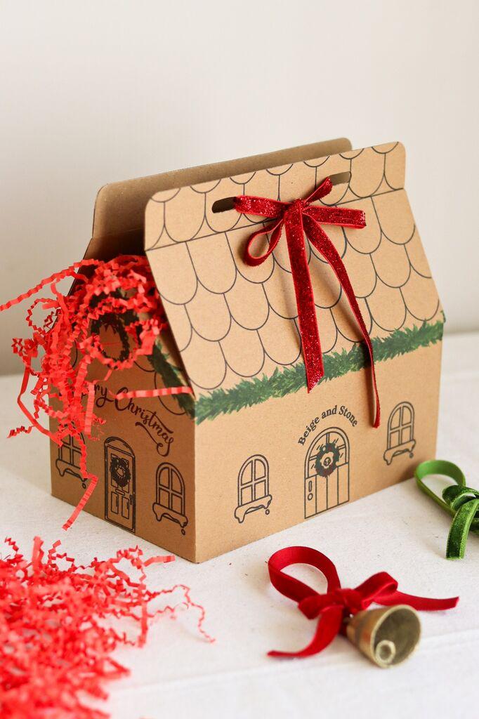 Aberto Design Božićna ukrasna kutija BSY614, smeđa