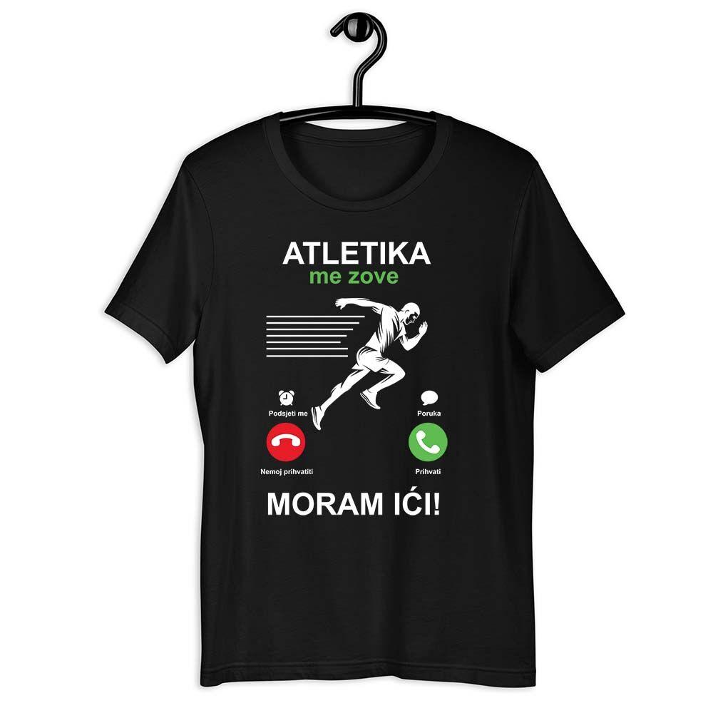 Goatees Muška majica Atletika me zove - moram ići, Crna