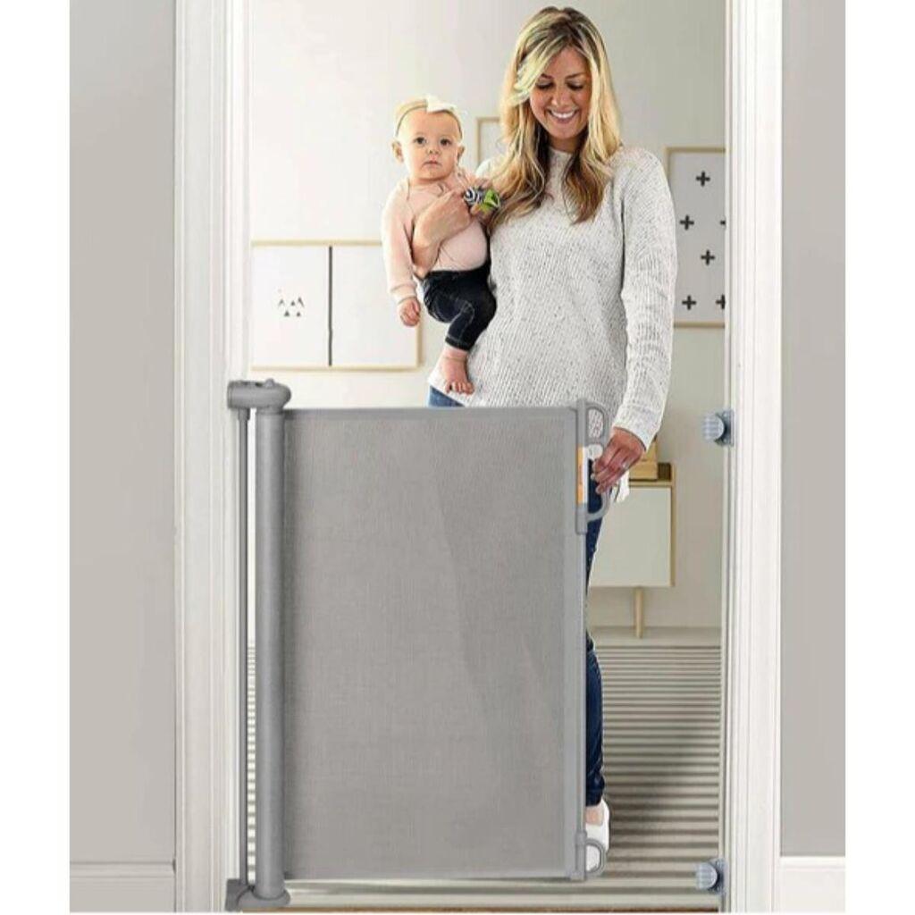 Momcozy Sigurnosna rolo ogradica za bebe, 140 cm, Siva