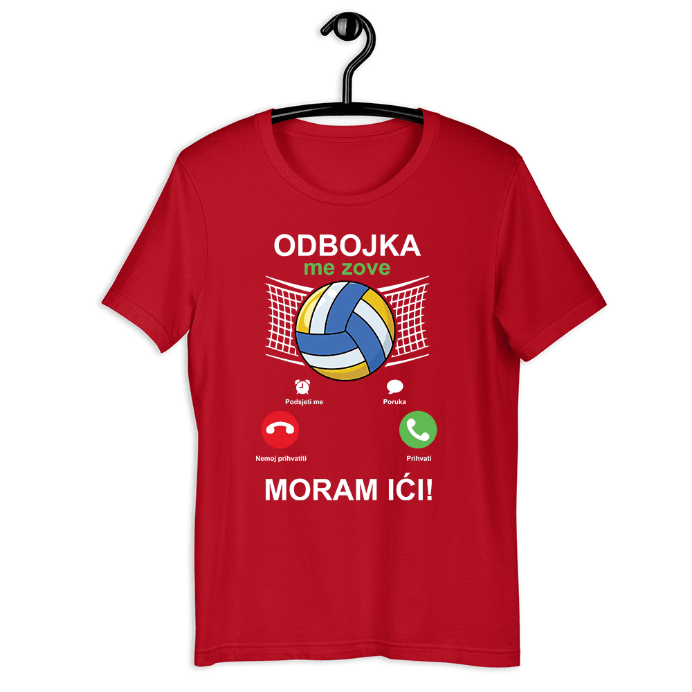 Goatees Muška majica Odbojka me zove - moram ići, Crvena