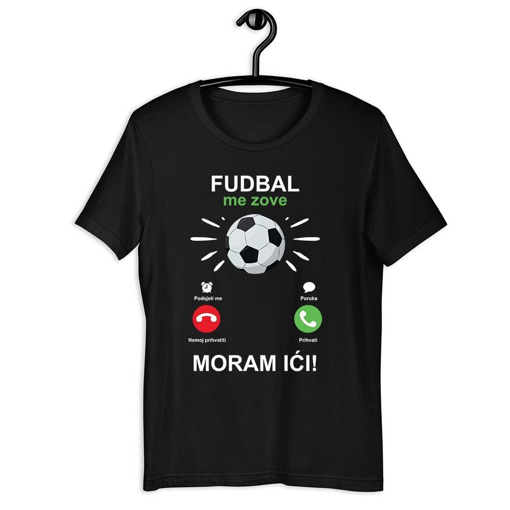 Goatees Muška majica Fudbal me zove - moram ići, Crna