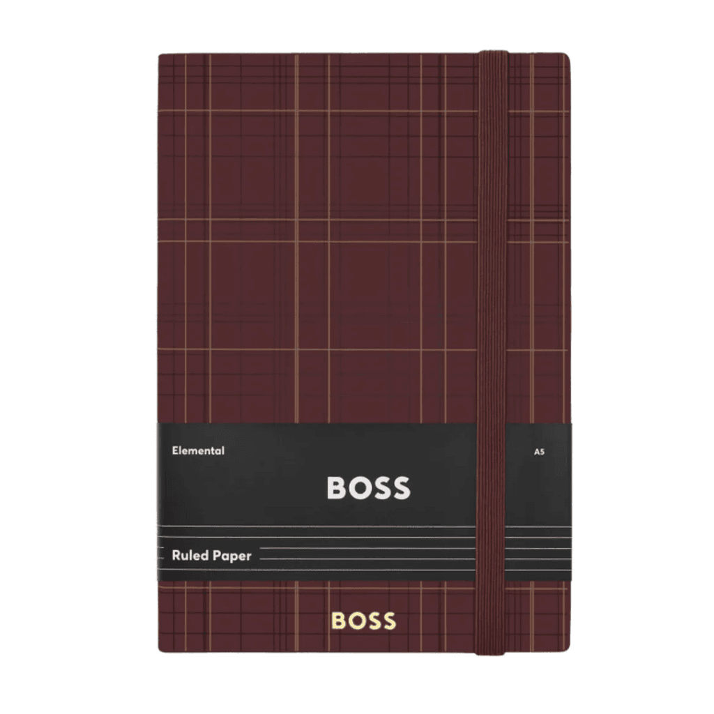 Hugo Boss Notes A5 Checkered HNH624RL , Bordo