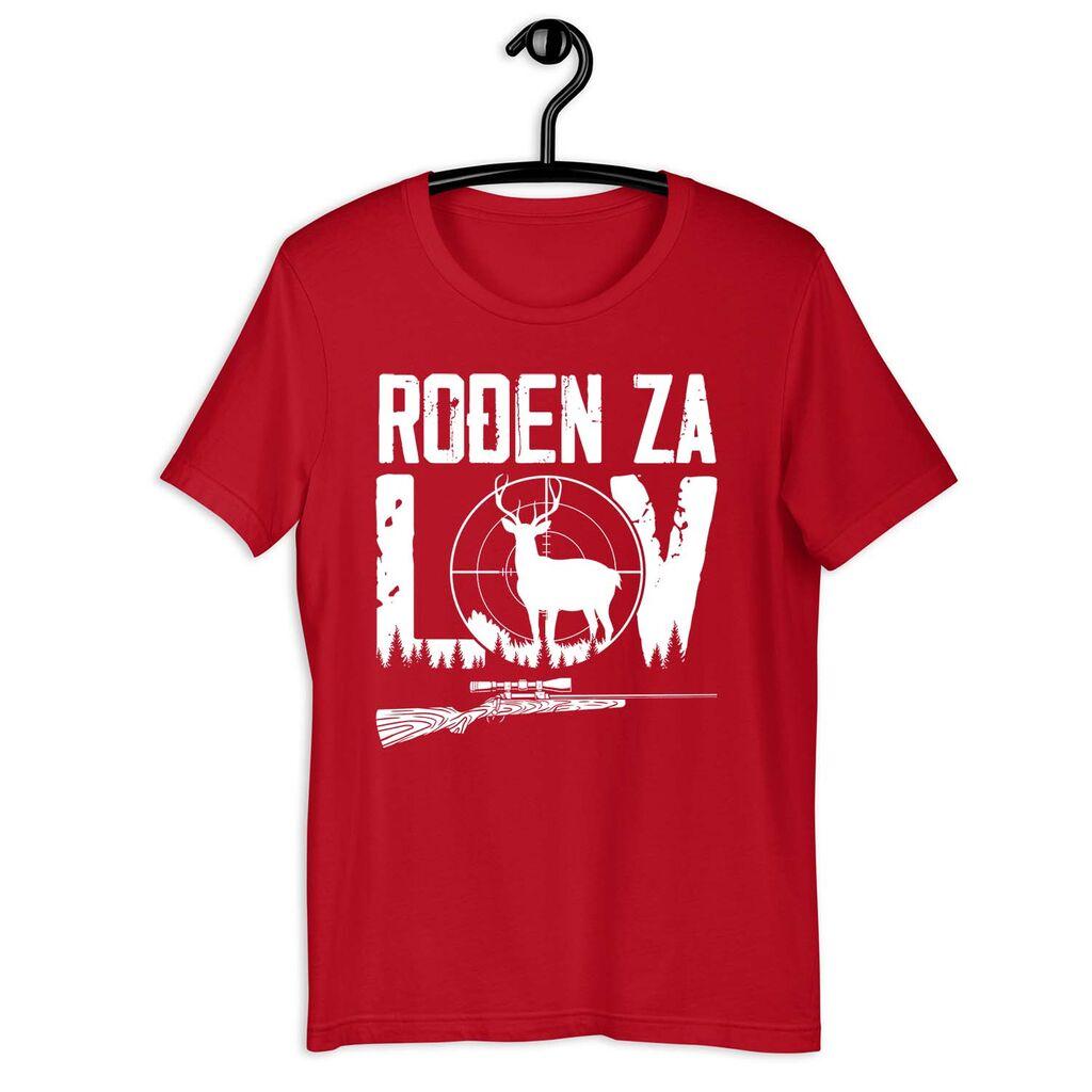 Goatees Muška majica Rođen za lov, Crvena