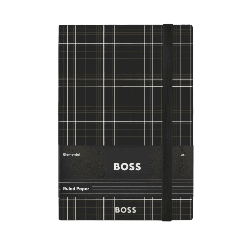 Hugo Boss Notes A5 Checkered HNH624AL , Crni