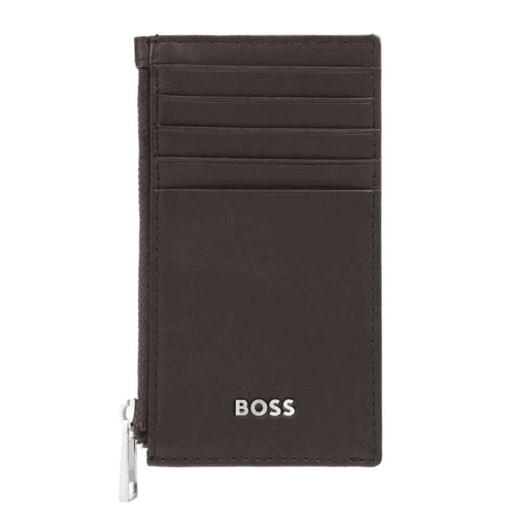 Hugo Boss Držač kartica sa zipom Classic Smooth HLK503Y, Smeđi