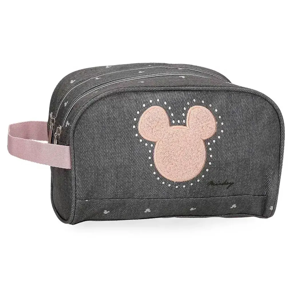 Disney Ženski neseser Mickey Studs 3824421, 26 cm, Sivi