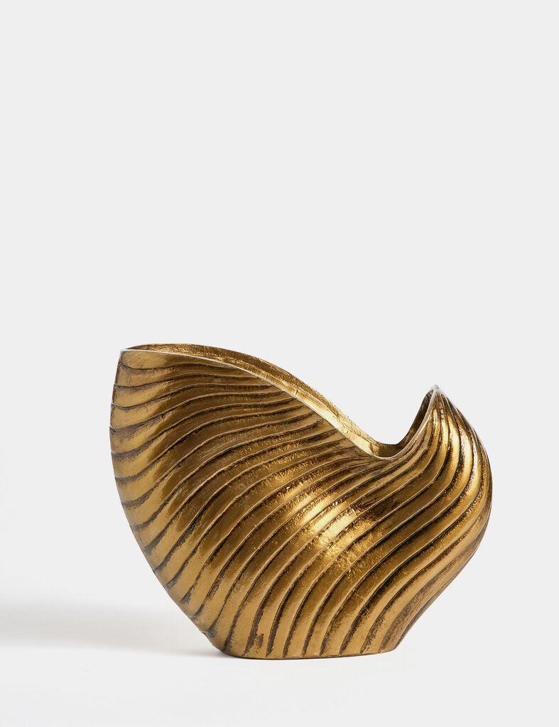 Aberto Design Dekorativna figura Školjka, 9x23x28cm, Zlatna boja