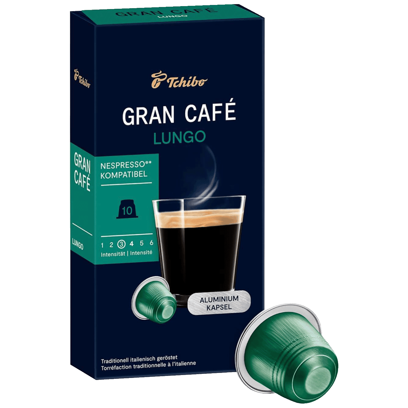 Tchibo Kapsule Gran Cafe Lungo za Nespresso aparate 10/1, Zelene