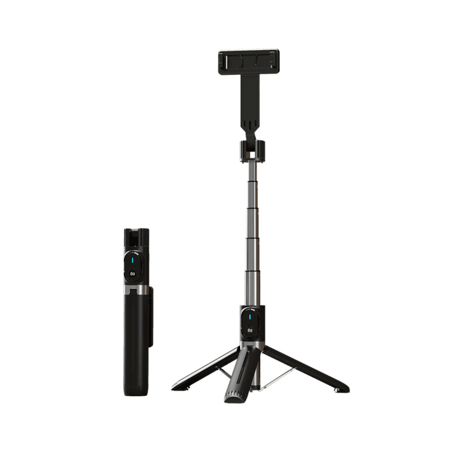 SELFIE ŠTAP - S ODVOJIVIM ETOOTH DALJINSKIM UPRAVLJAČEM I STATIVOM, Crni