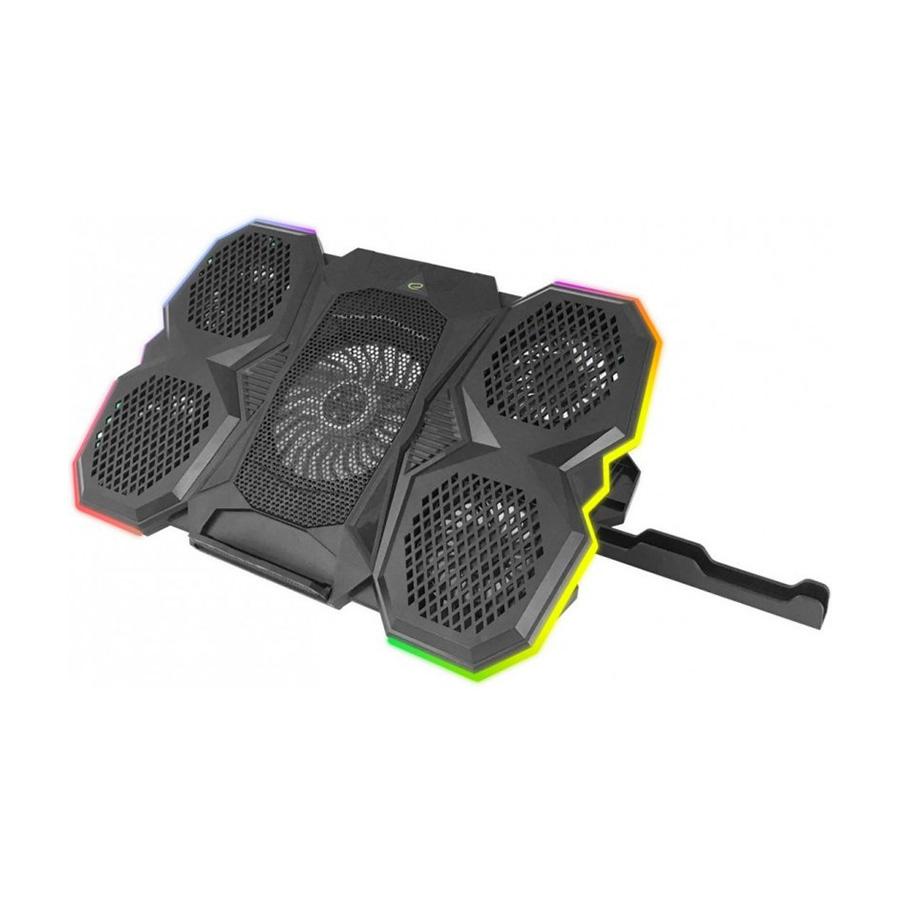 Esperanza Postolje za notebook gaming RGB Illuminated with mobile phone stand  EGC107, Crno