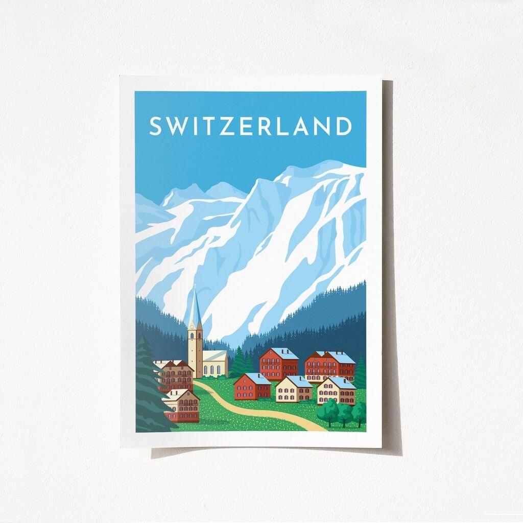 Poster Wallity Švicarska-1989, 50x70 cm