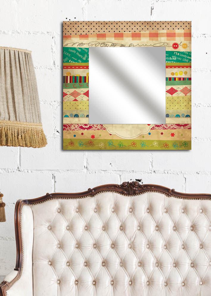 Zidno ogledalo MA-34, 50x50 cm, šareno