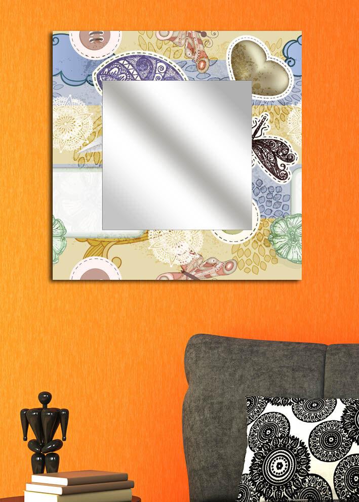 Zidno ogledalo MA-35, 50x50 cm, šareno