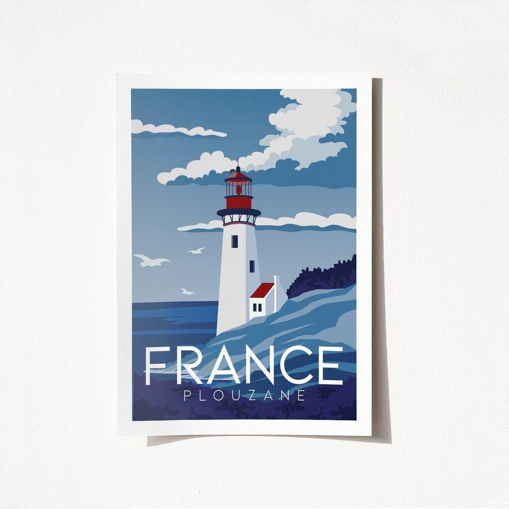 Wallity Poster France Plouzane-1994, 29,7x42 cm