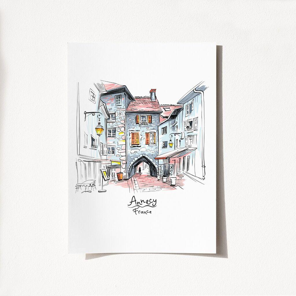 Poster Wallity Annecy Francuska-2031, 21x29,7 cm