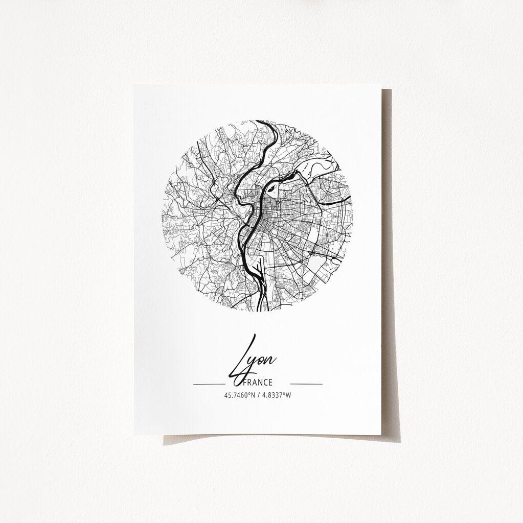 Wallity Poster France Lyon-2075, 29,7x42 cm