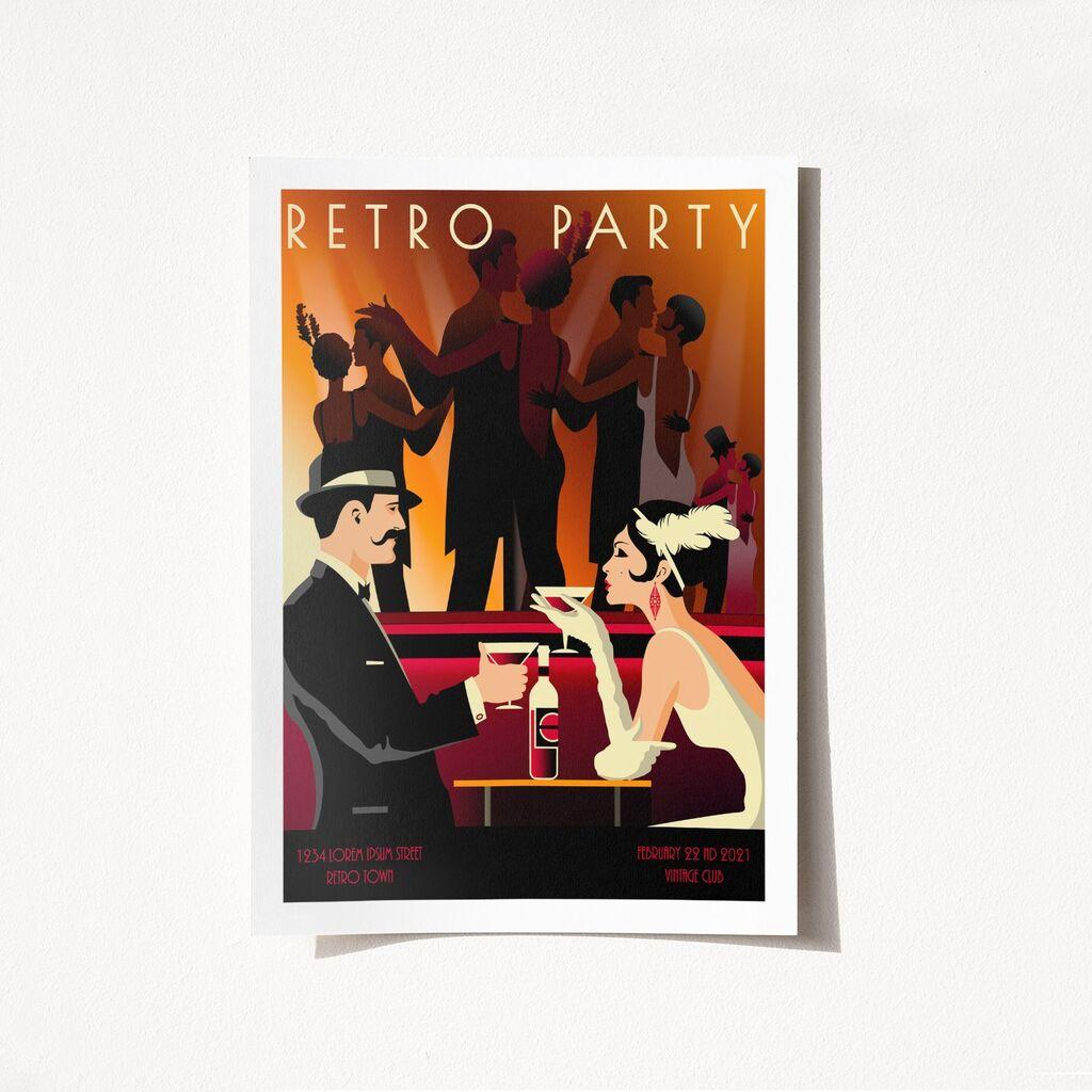 Wallity Poster Party-1972, 21x29,7 cm