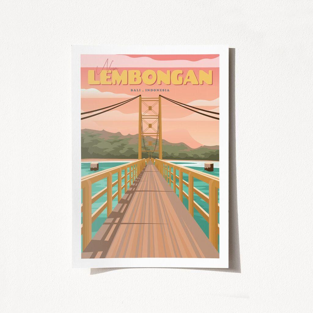 Wallity Poster Lembongan Bali Indonezija-1950, 42x59,4 cm