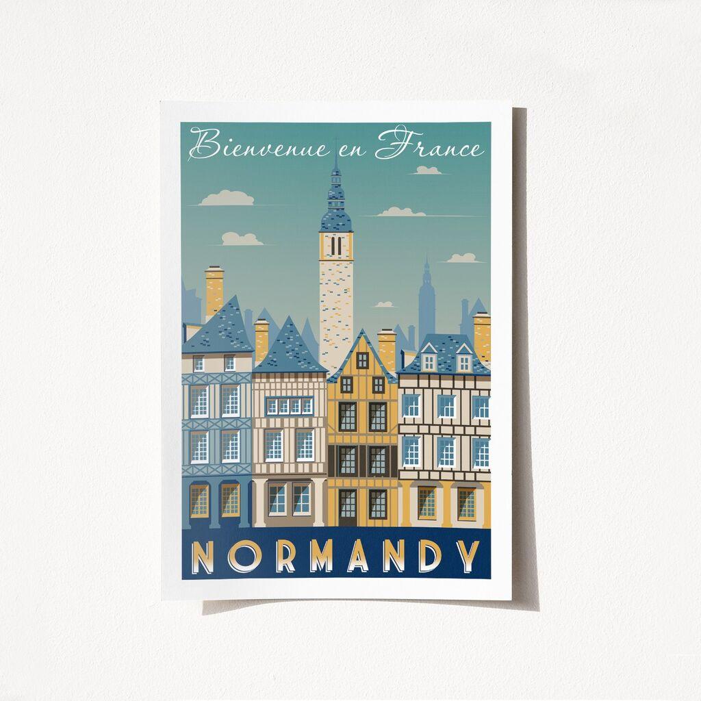 Wallity Poster Normandy-1958, 50x70 cm