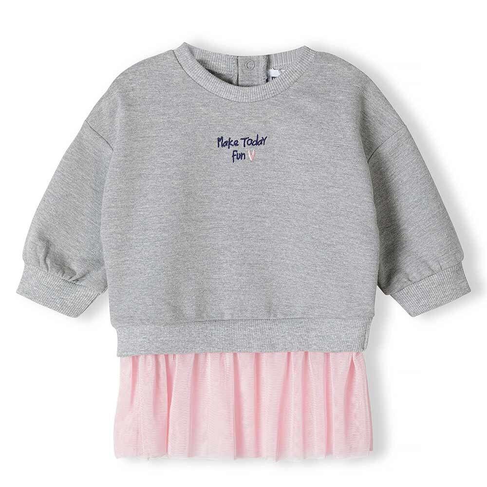 Minoti Haljina za djevojčice, Roze-siva