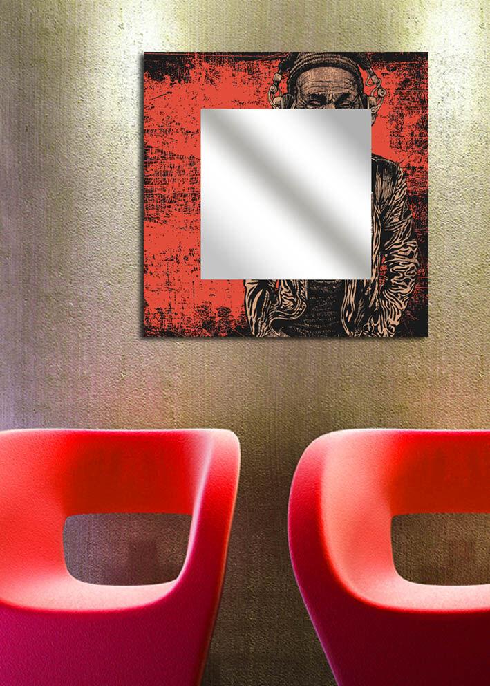 Zidno ogledalo MA-4, 50x50 cm, šareno