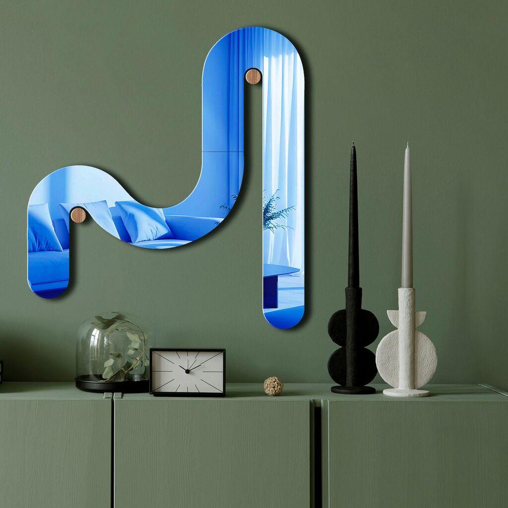 Zidno ogledalo Ozgl509, 51x56 cm, Plavo