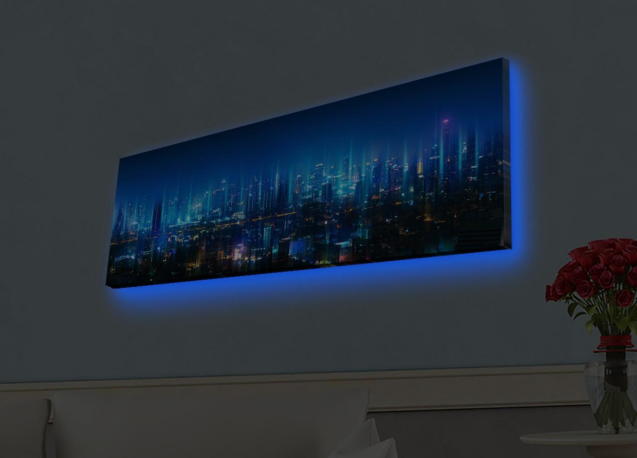 Slika na platnu Wallity sa LED osvetljenjem 30x90cm
