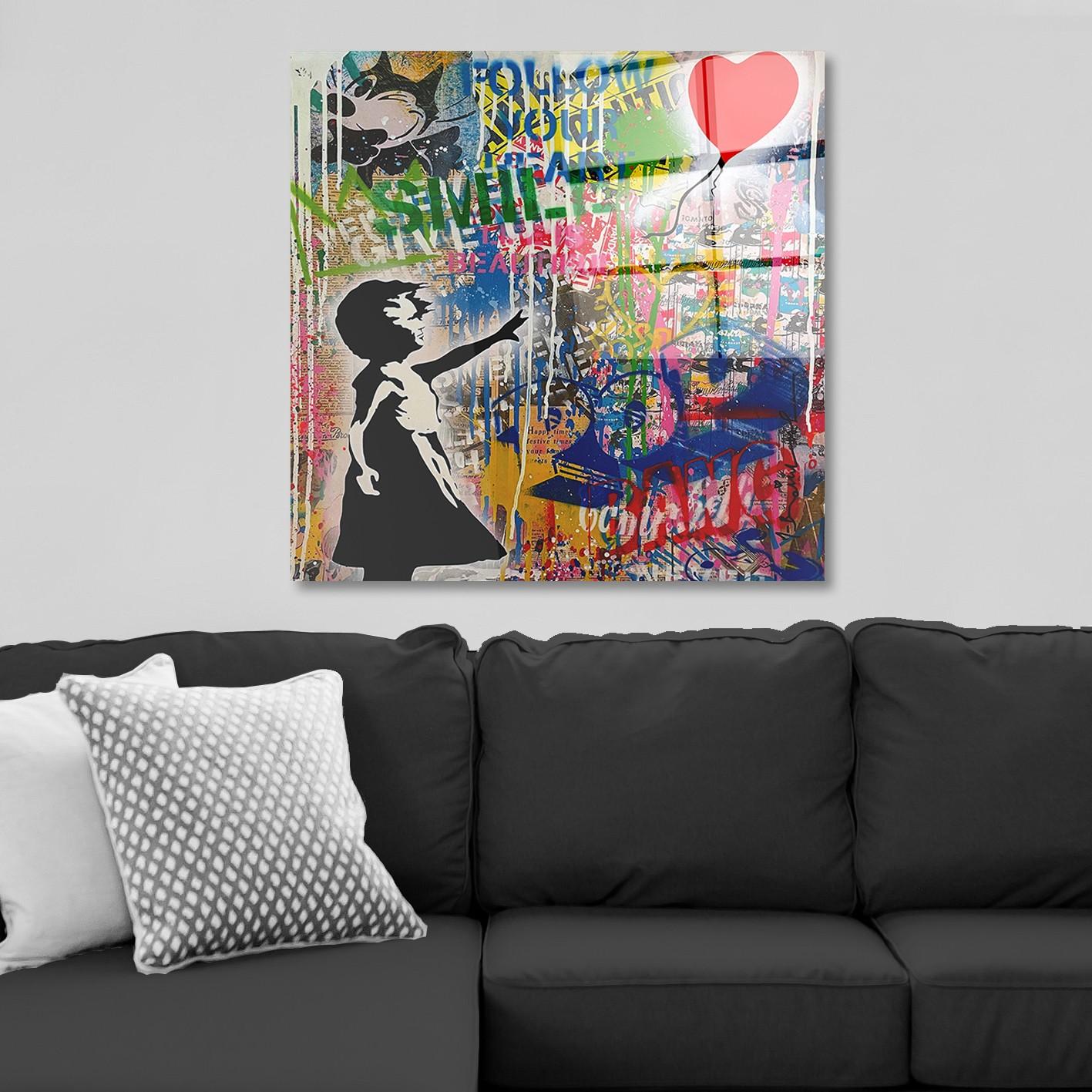 Wallity Slika od kaljenog stakla 50x50cm