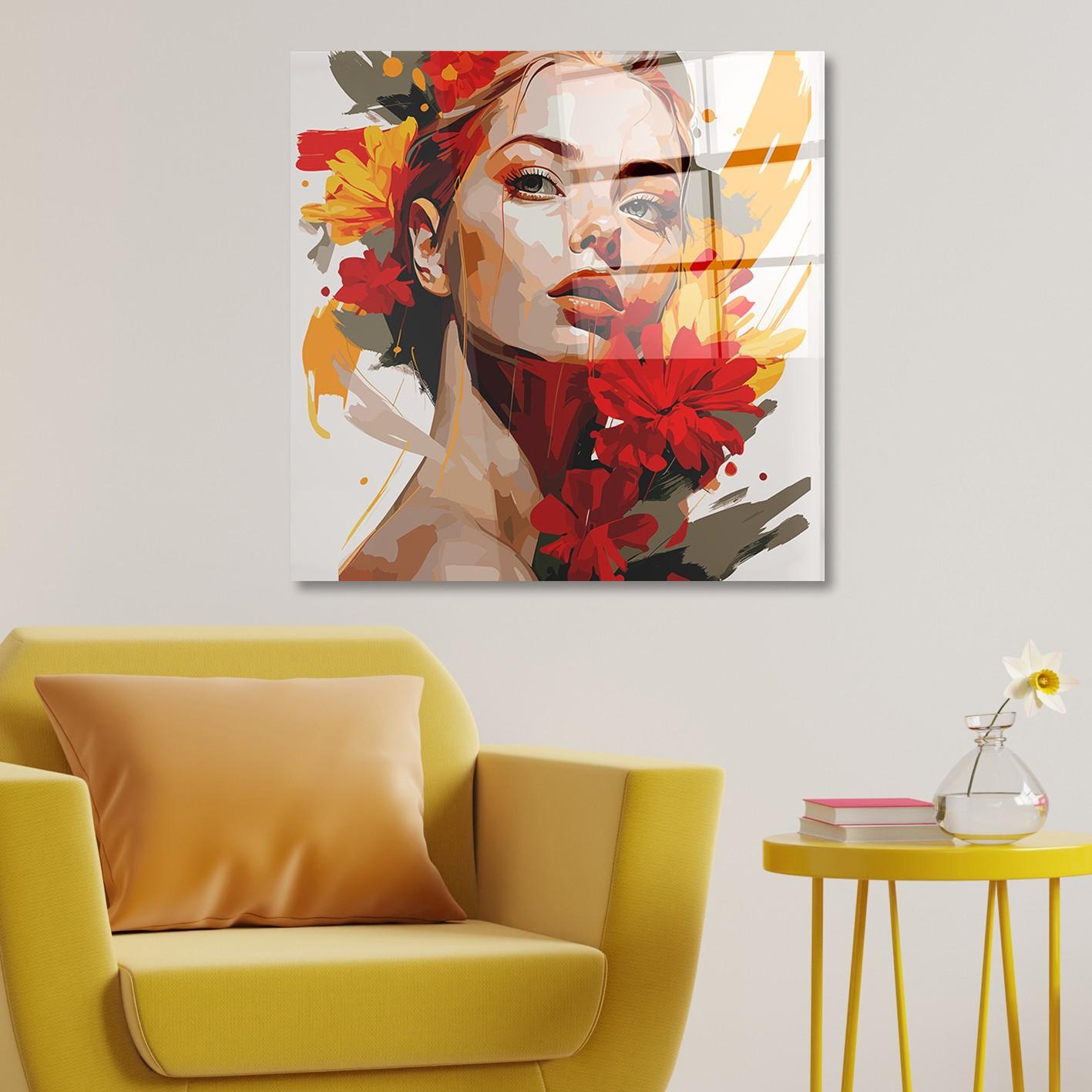 Wallity Slika od kaljenog stakla 50x50cm