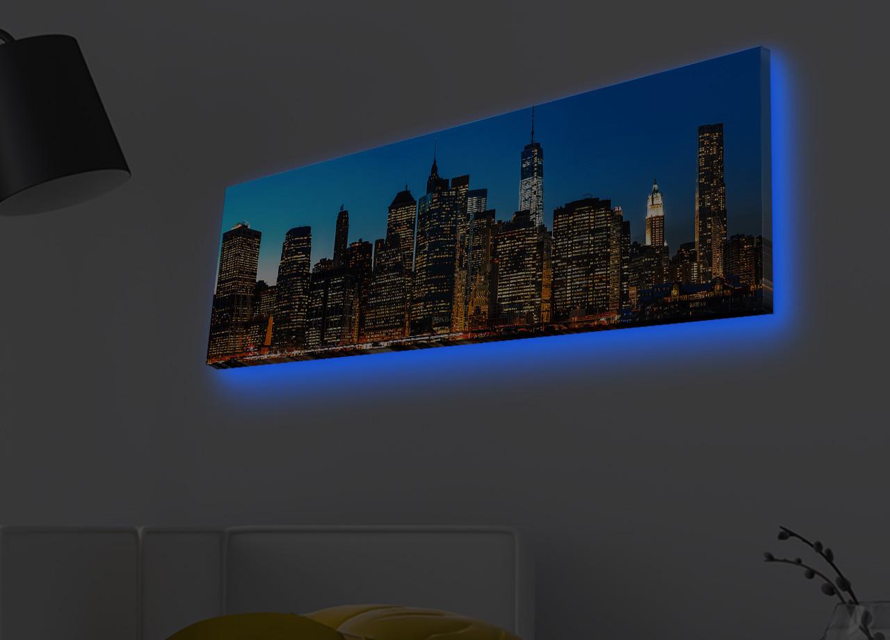 Slika na platnu Wallity sa LED osvetljenjem 30x90cm