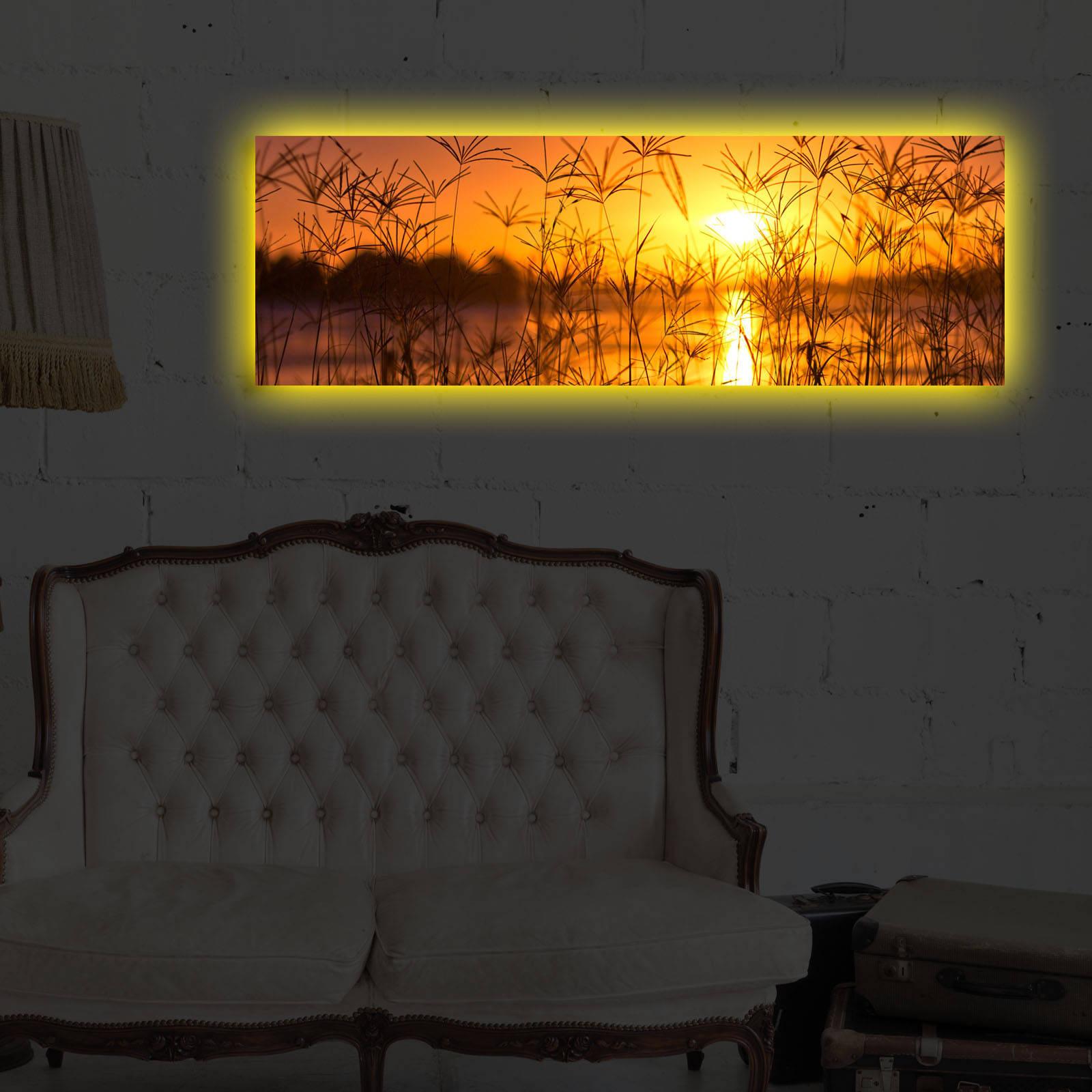 Slika na platnu Wallity sa LED osvetljenjem 30x90cm