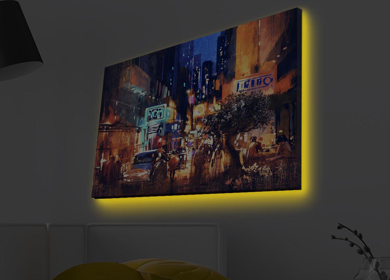 Slika na platnu Wallity sa LED osvetljenjem 45x70cm