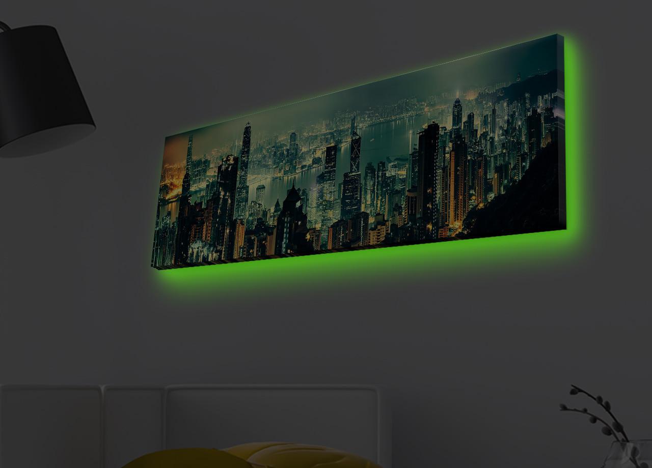 Slika na platnu Wallity sa LED osvetljenjem 30x90cm