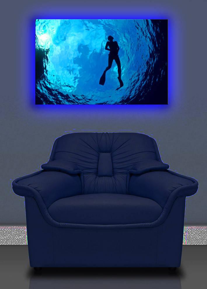 Slika na platnu Wallity sa LED osvetljenjem 45x70cm