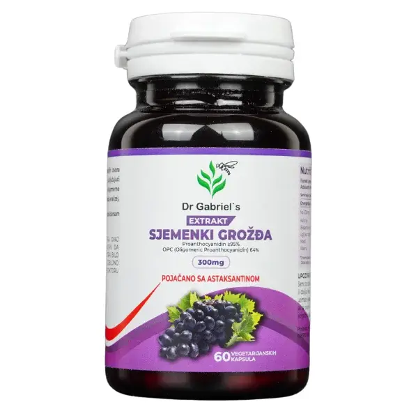 Dr. Gabriel's Ekstrakt sjemenki grožđa – 60 vegetarijanskih kapsula