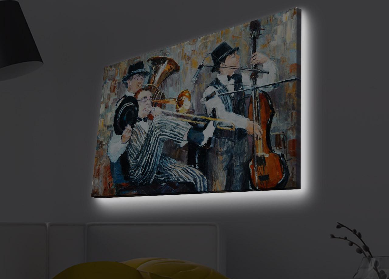 Slika na platnu Wallity sa LED osvetljenjem 45x70cm