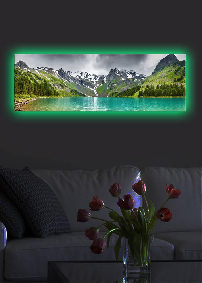 Slika na platnu Wallity sa LED osvetljenjem 30x90cm