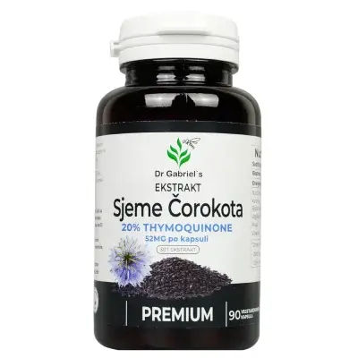 Dr. Gabriel's Ekstrakt sjeme čorokota 20% Thymoquinone – 90 vegetarijanskih kapsula