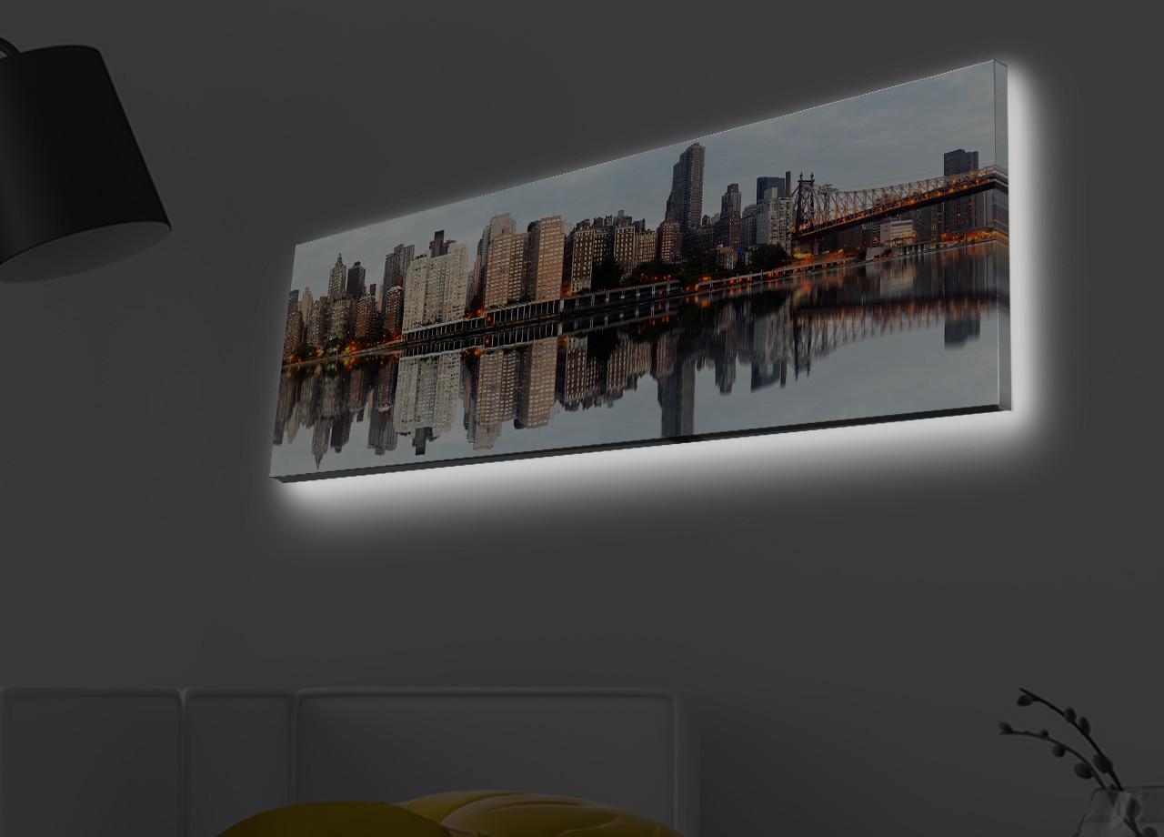 Slika na platnu Wallity sa LED osvetljenjem 30x90cm