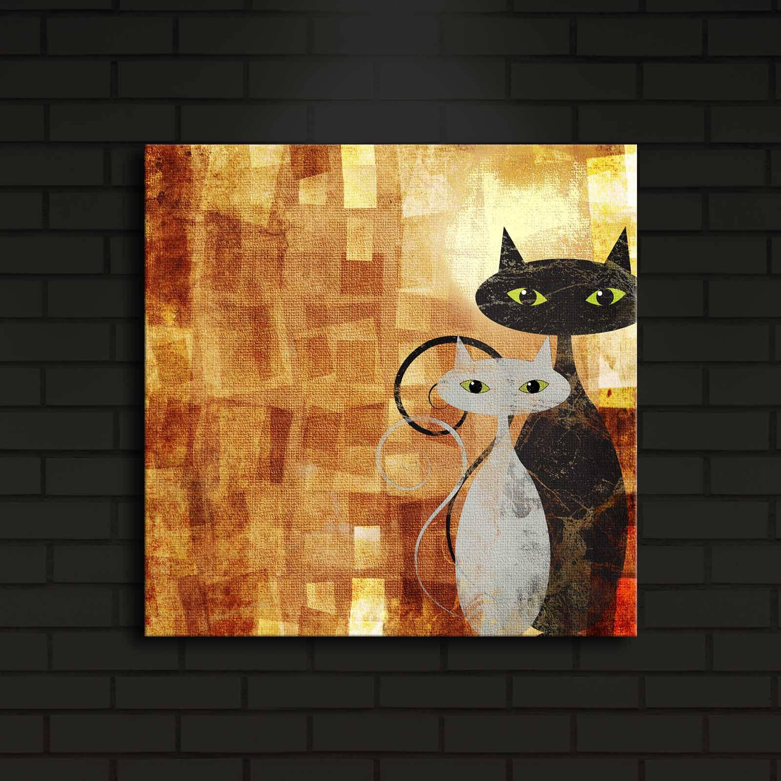 Slika na platnu sa LED osvetljenjem, dimenzije 40x40cm.