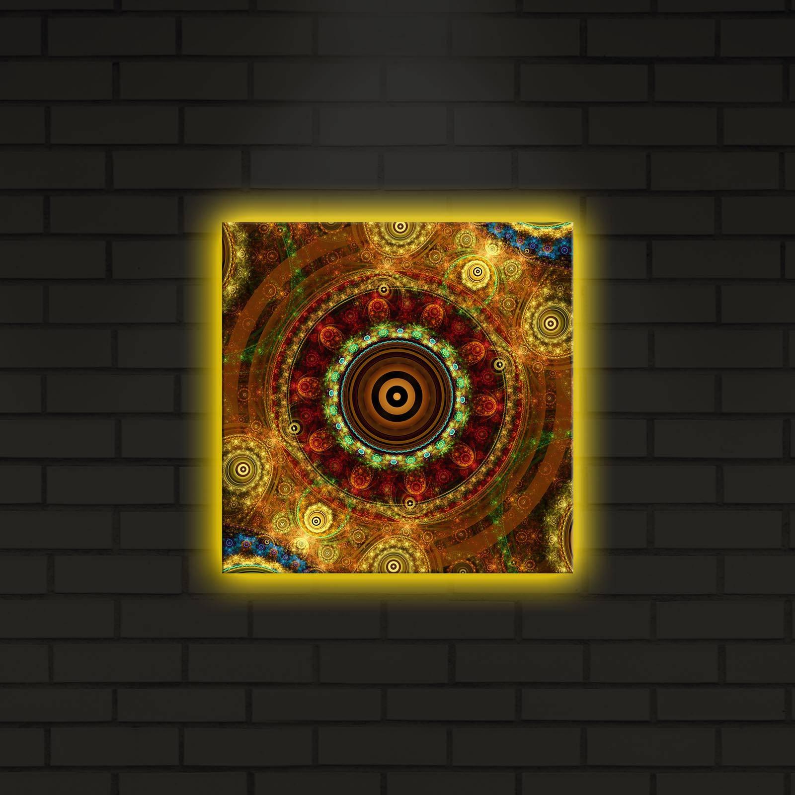 Wallity Slika na platnu sa LED osvetljenjem 28x28cm