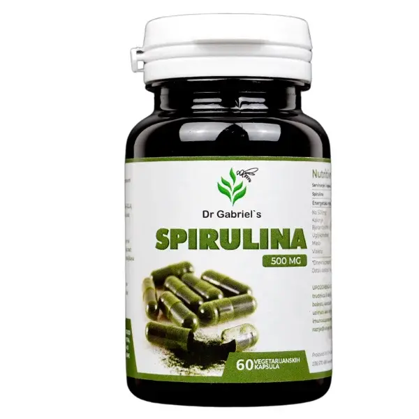 Dr. Gabriel's Spirulina – 60 vegetarijanskih kapsula