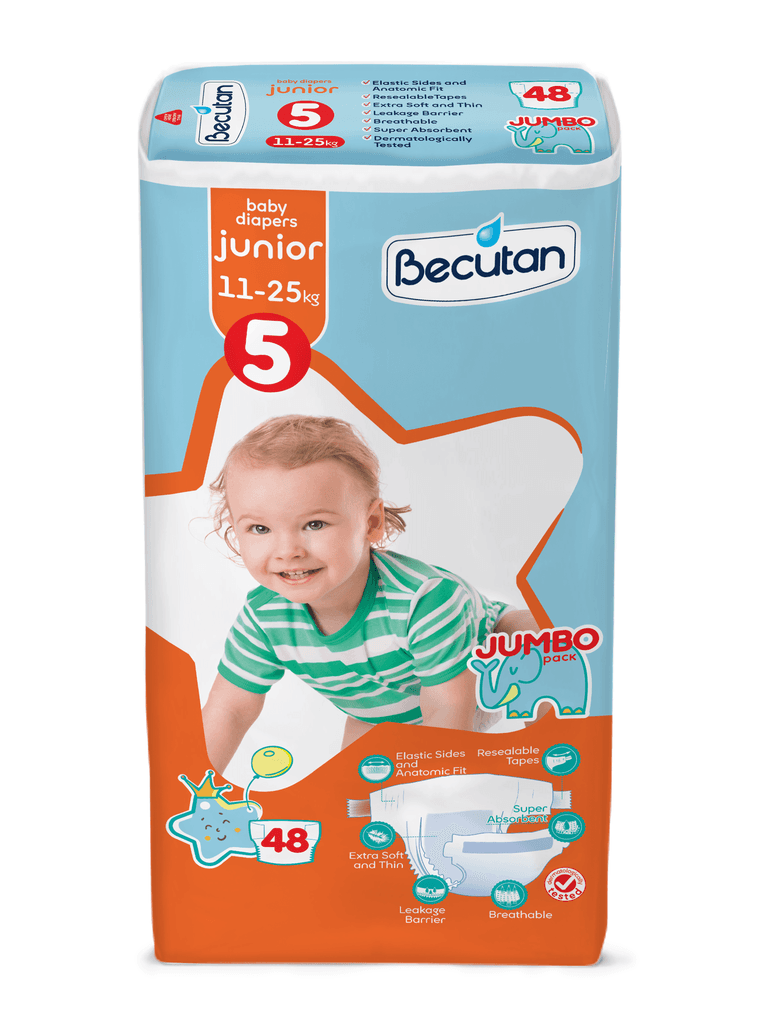 Becutan Set pelena za bebe 5, Junior, 11-25kg, 48/1