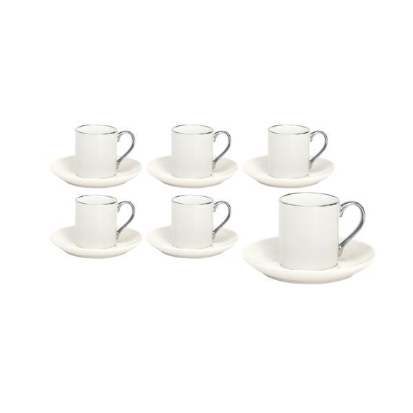 FG HAUS Set šoljica sa tacnom BR-3039, 12 komada, Bijeli