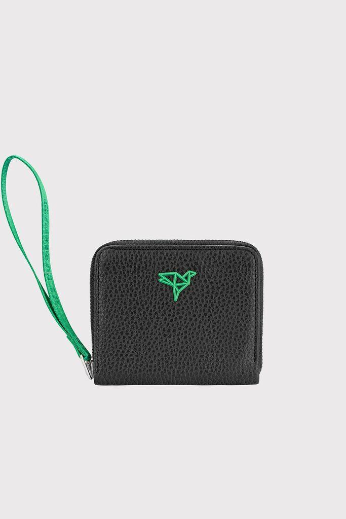 Garbalia Ženski novčanik Djed Mraz, crni i zeleni