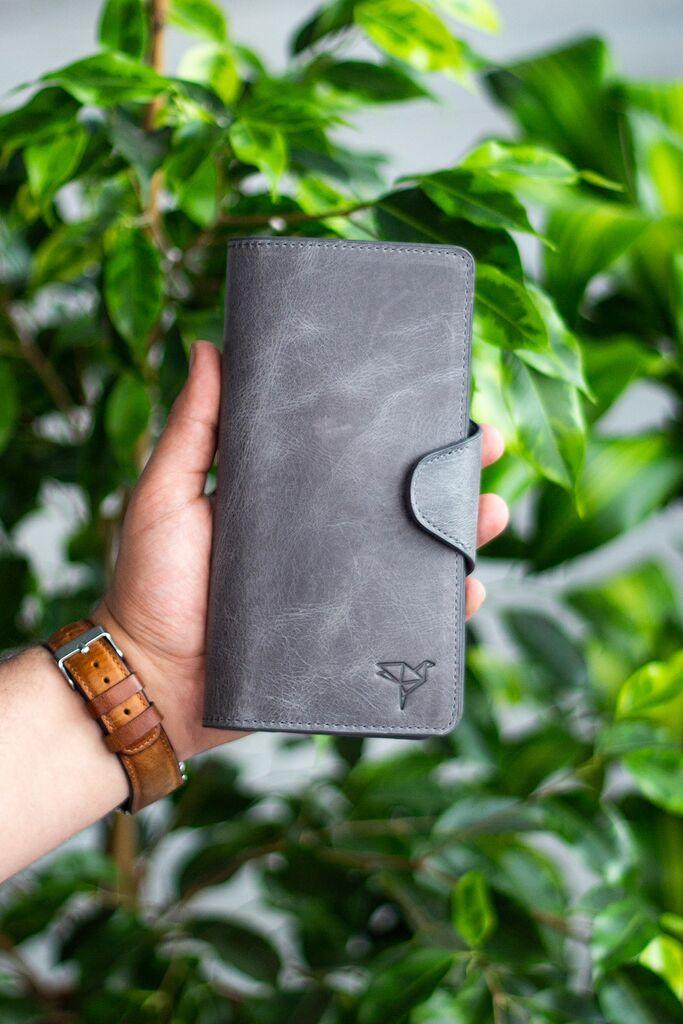 Garbalia novčanik s osovinom, siva