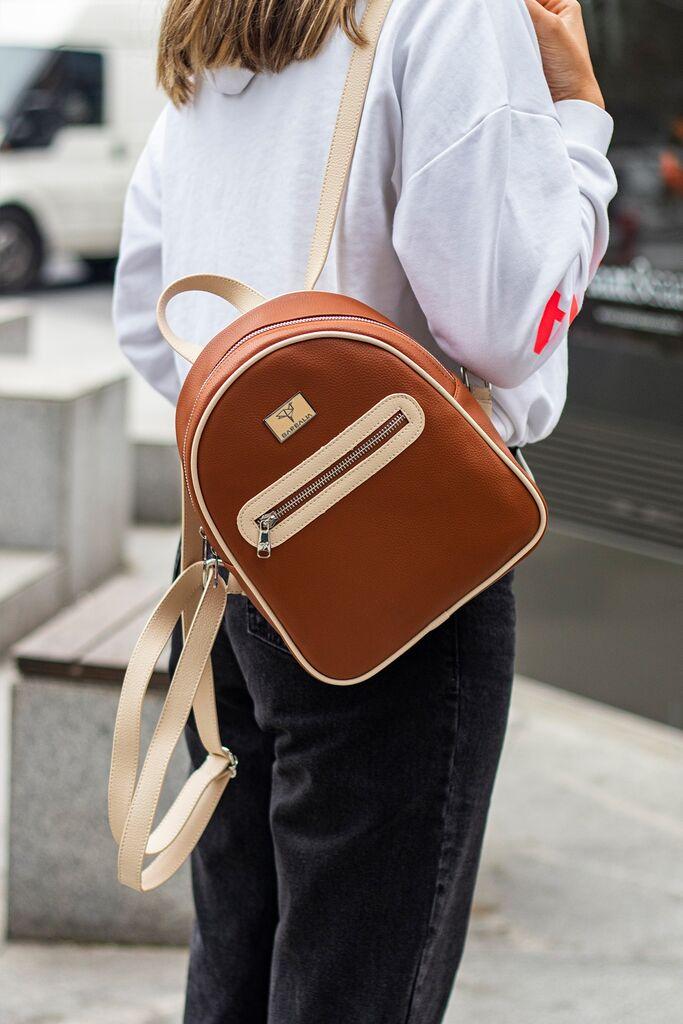 Bemiss Oslo ženski ruksak, svijetlosmeđa, smeđa