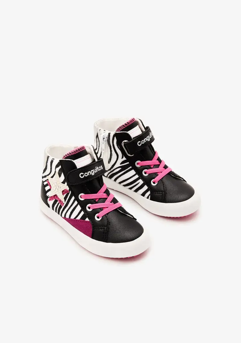 Conguitos Patike za djevojčice Zebra Star Cosh 284079, Crno-bijele