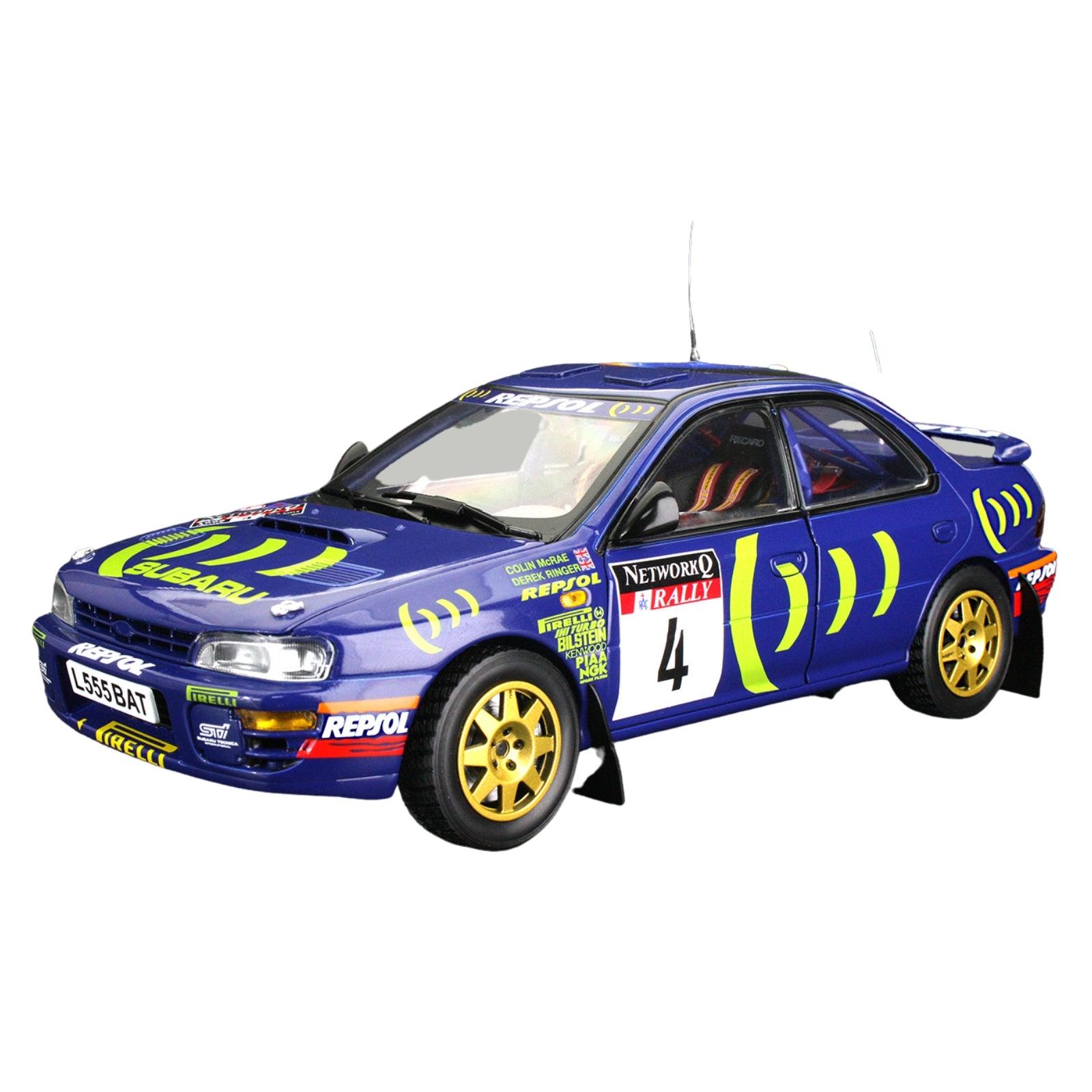 Kolekcionarski autić Subaru Impreza 555 4th Winner RAC Rallye 1995 McRae, Ringer 1995, Tamnoplavi